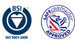 BSI ISO9001-2008, Safe Contractor Approved